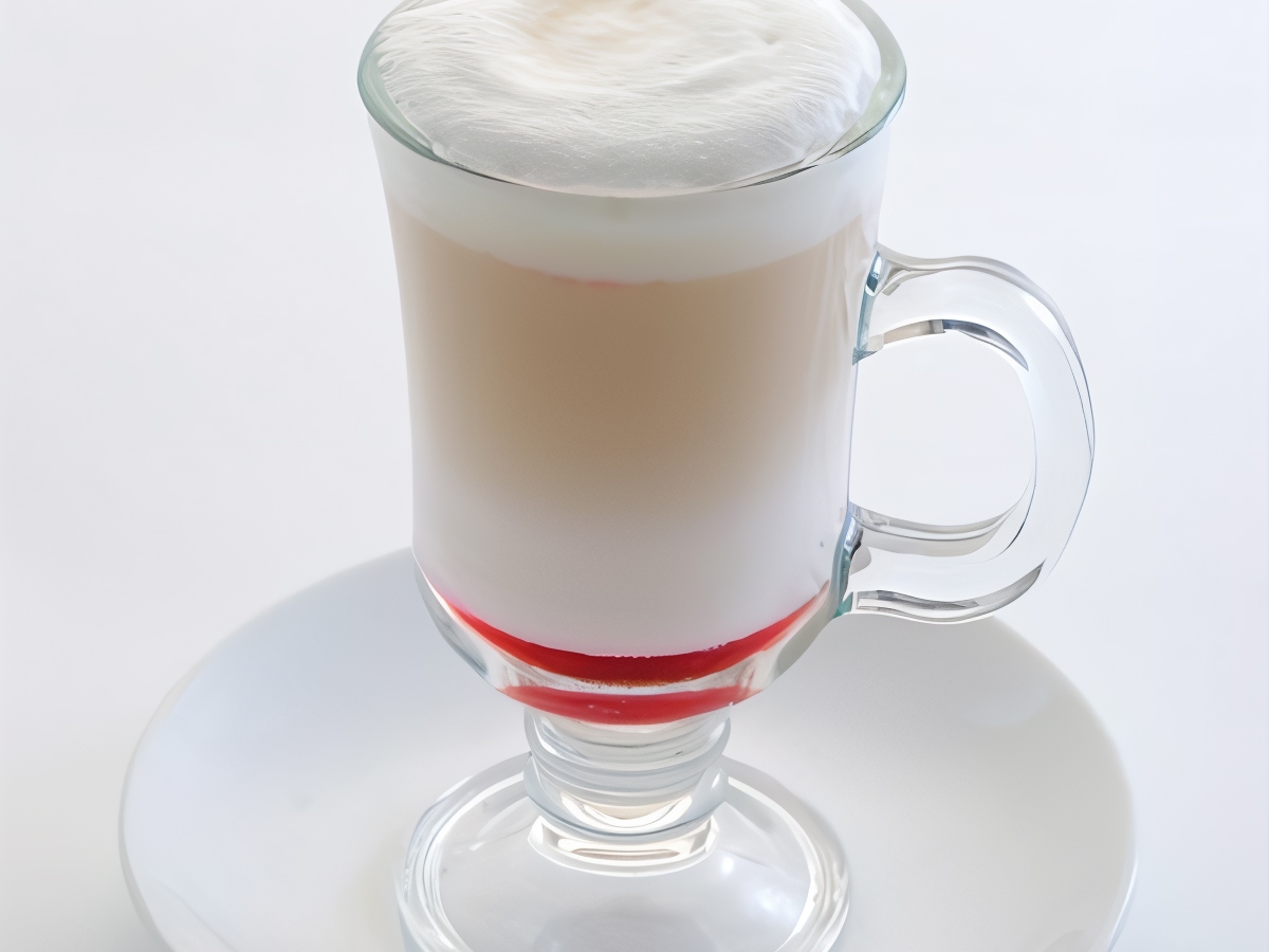 Eggnog with Brandy and Fresh Cherries