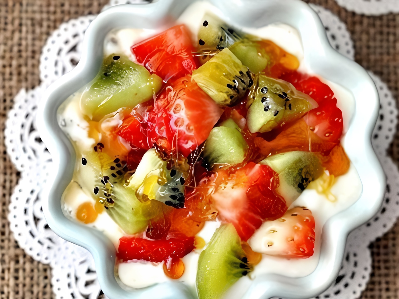 Yogurt Dessert with Fruits