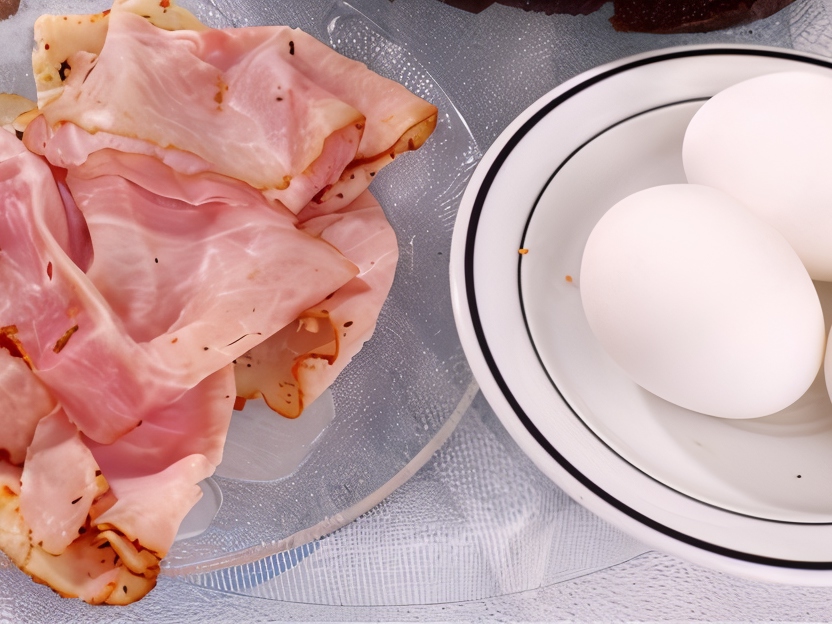 York Ham with Egg — for Soup