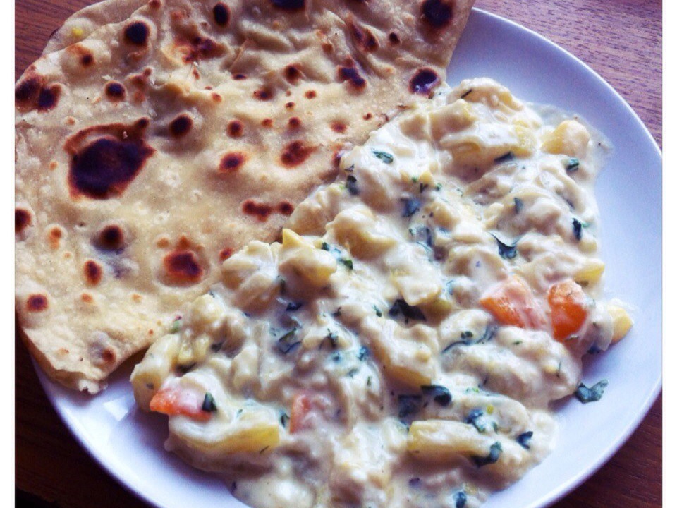 Zucchini in Cheese and Cream Sauce