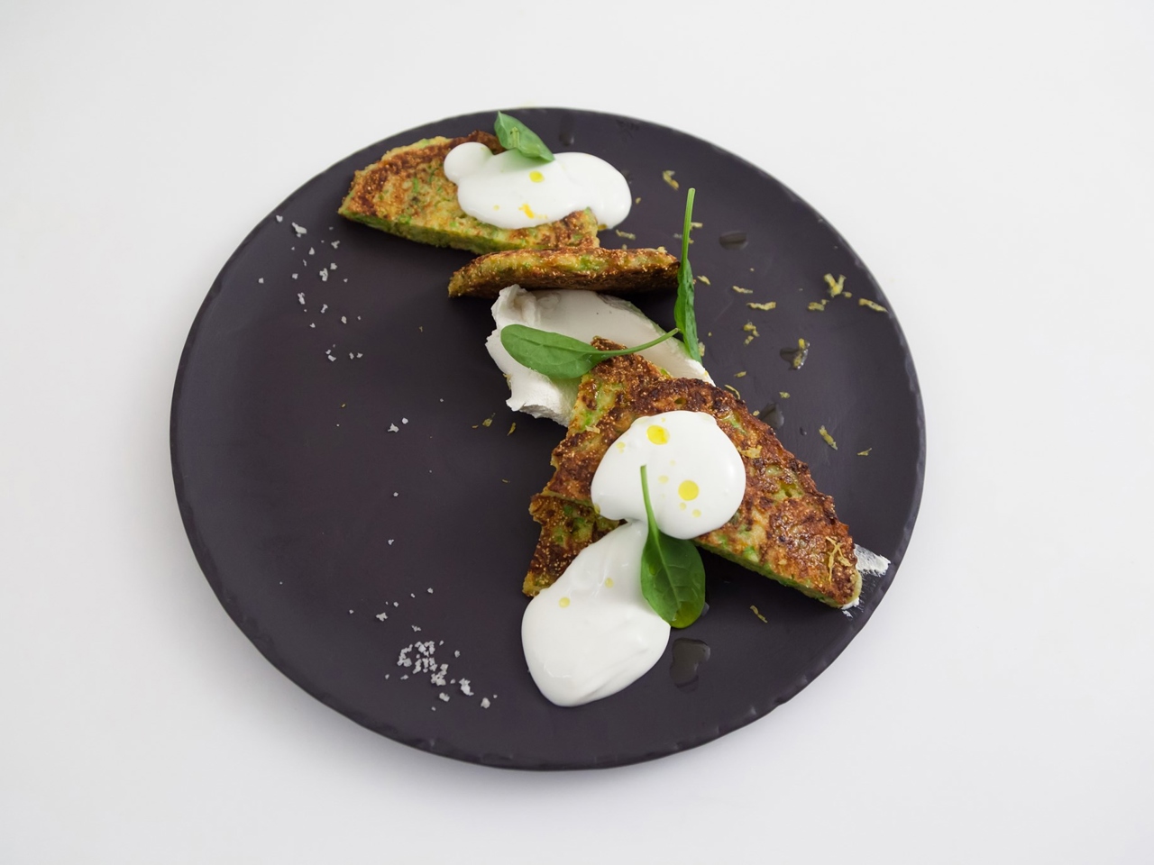 Zucchini Fritters with Lemon Zest and Polenta