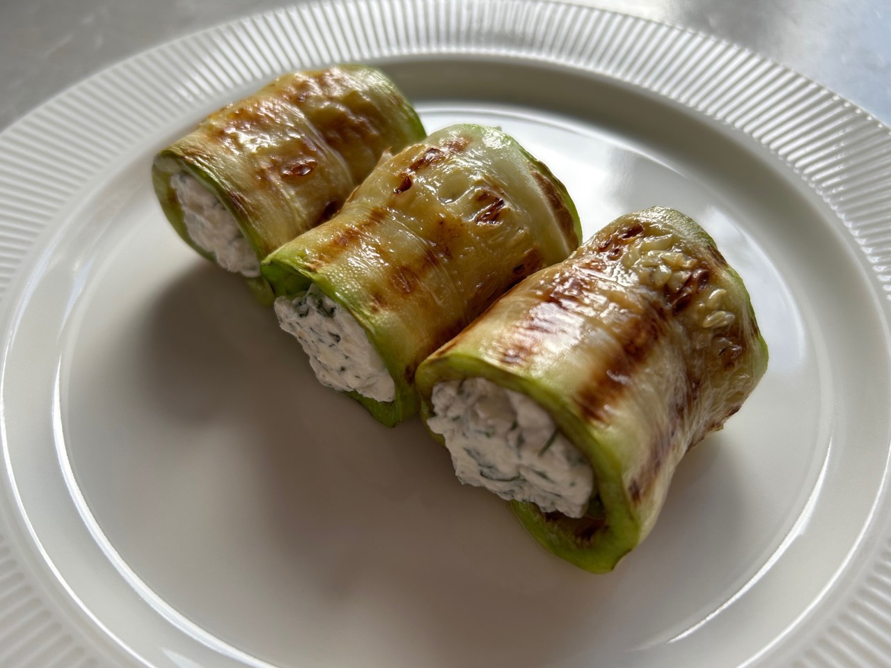 Zucchini Rolls with Cream Cheese