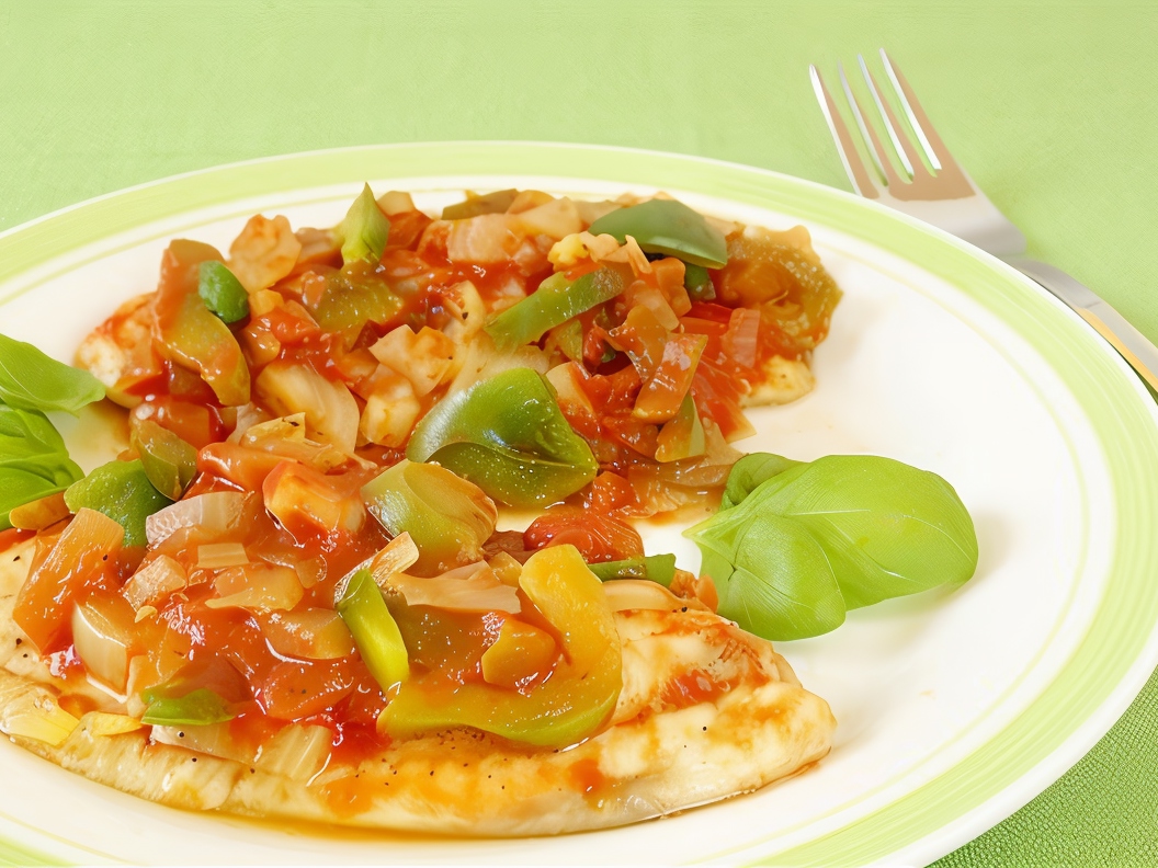 Flounder Stewed with Vegetables