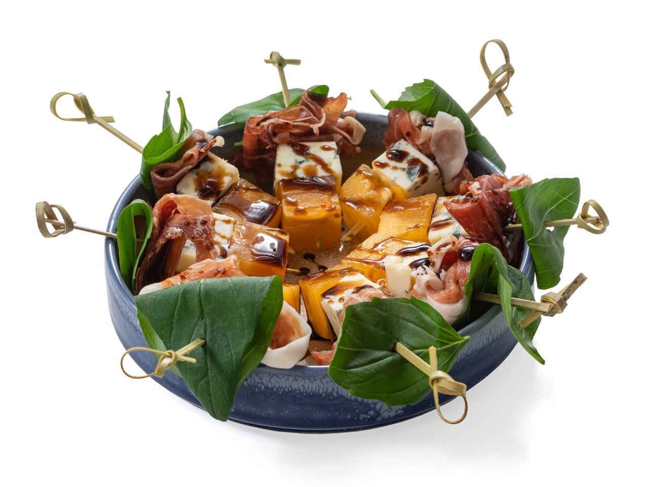 Canapés with Persimmon and Prosciutto