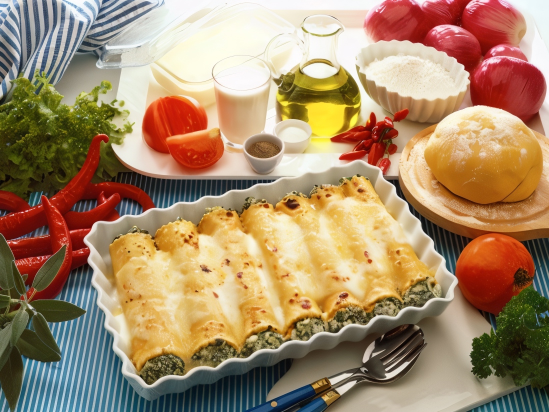 Cannelloni with Spinach and Egg