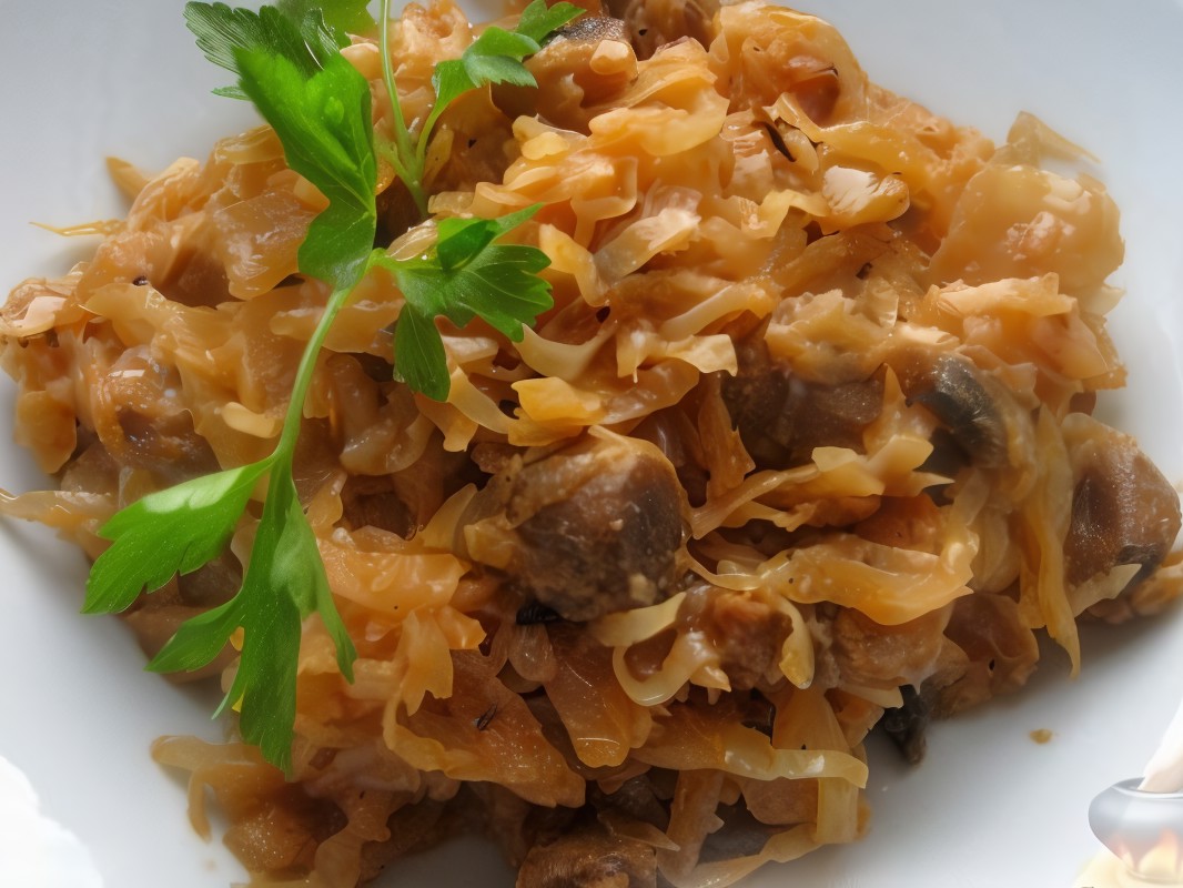 Cabbage Stir-Fried with Mushrooms