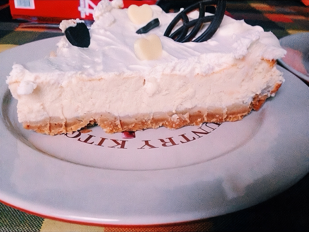 Caramel Cheesecake with Cream Topping