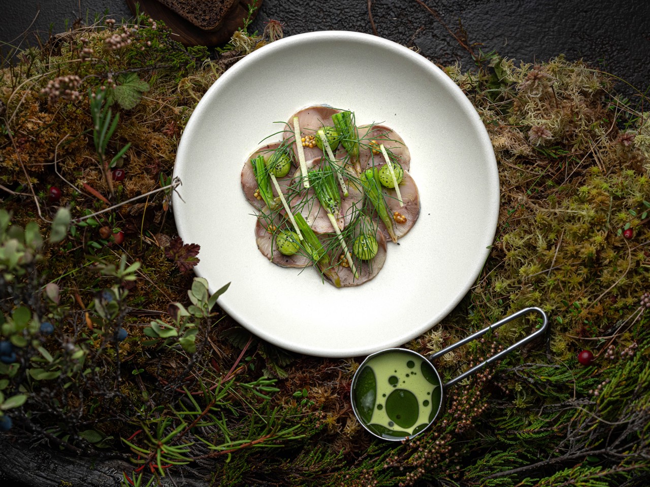 Mackerel Carpaccio with Fresh Cucumber and Green Apple