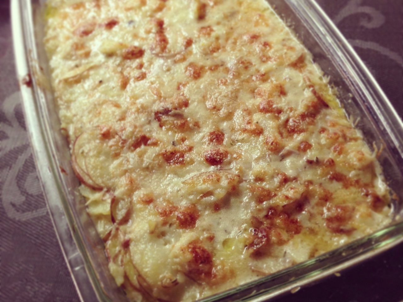 Potatoes Dauphinoise with Anchovies