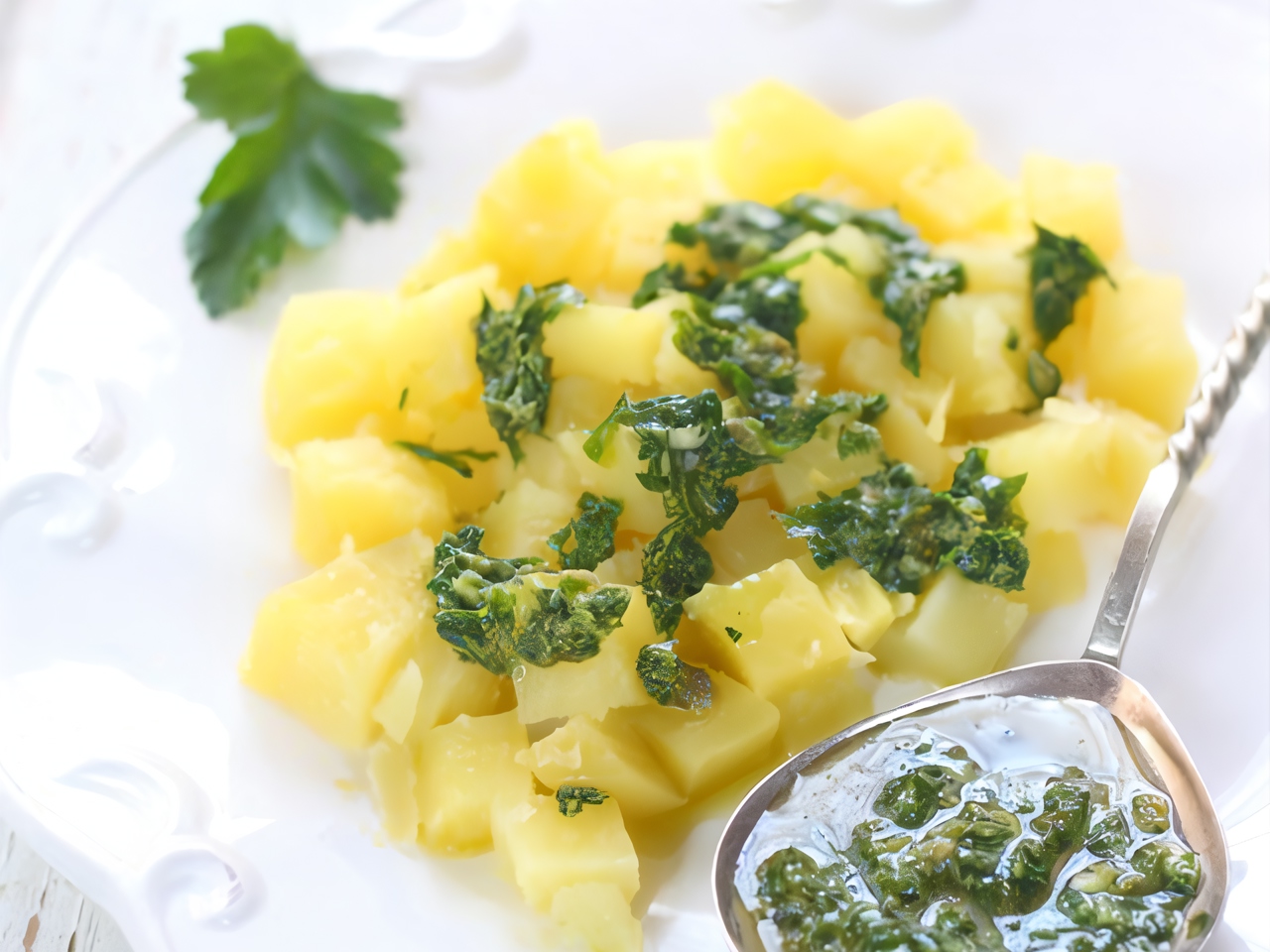 Potatoes with Green Salsa