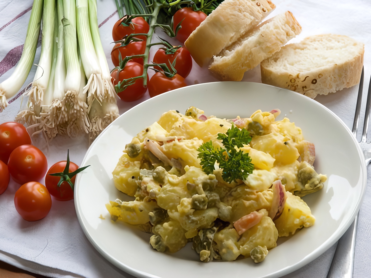 Potato Salad with Peas and Cilantro