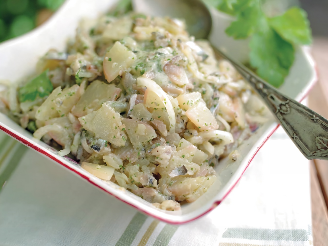 Potato Salad with Sprats or Sauerkraut