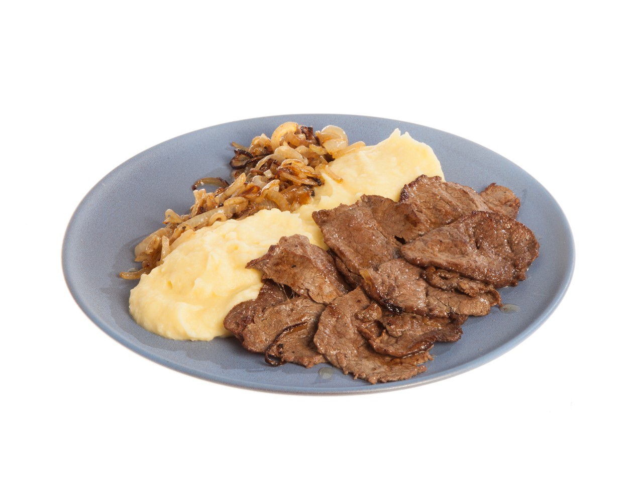 Mashed Potatoes with Meat and Fried Onions