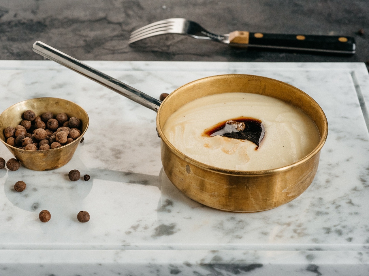 Mashed Potatoes with Demi-Glace Sauce