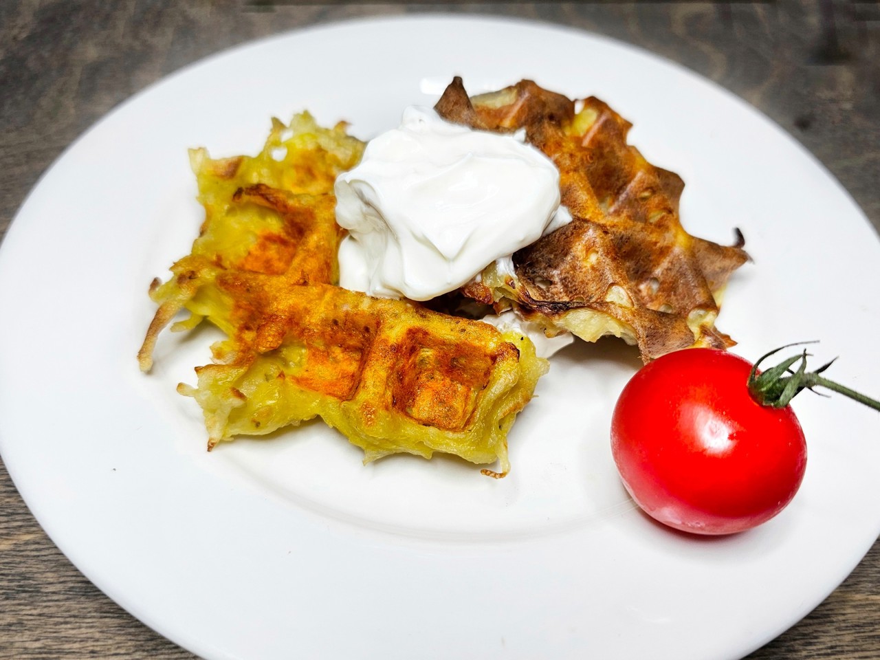 Potato Waffles with Bacon