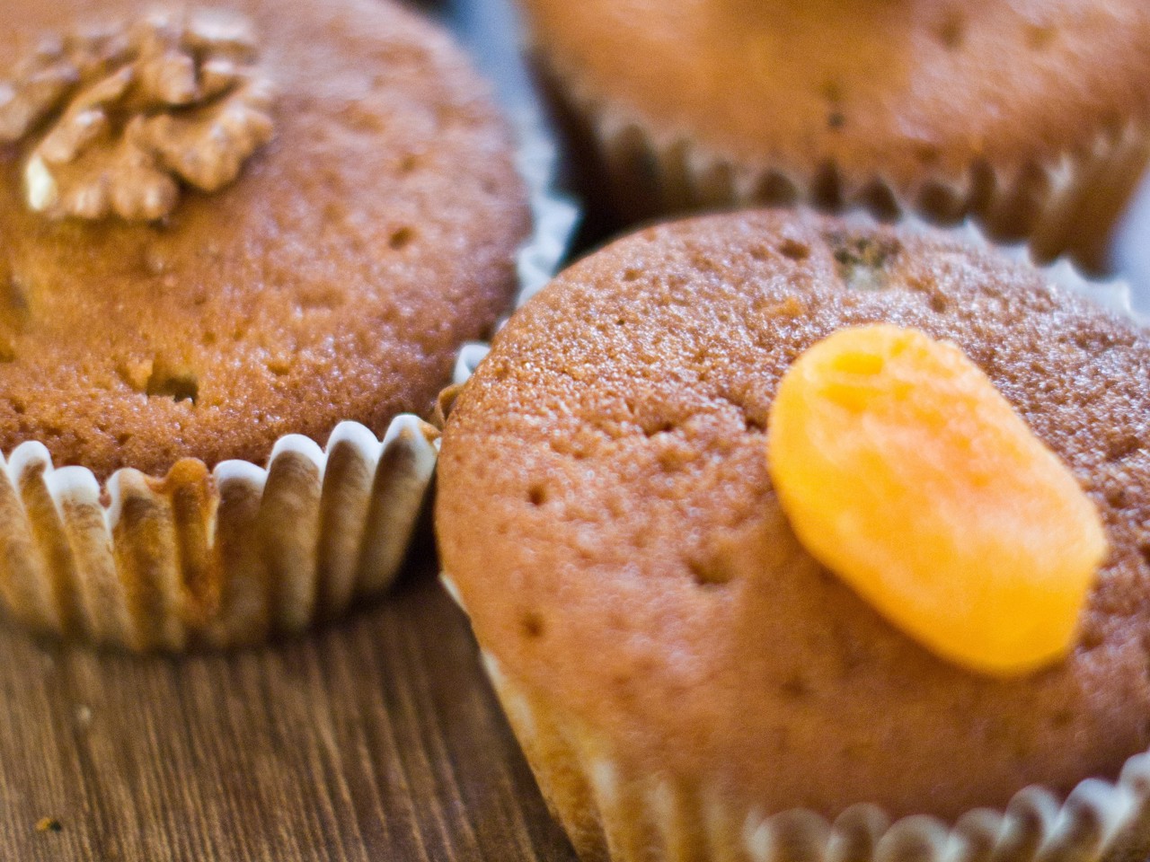Muffins with Dried Apricots, Raisins, and Walnuts