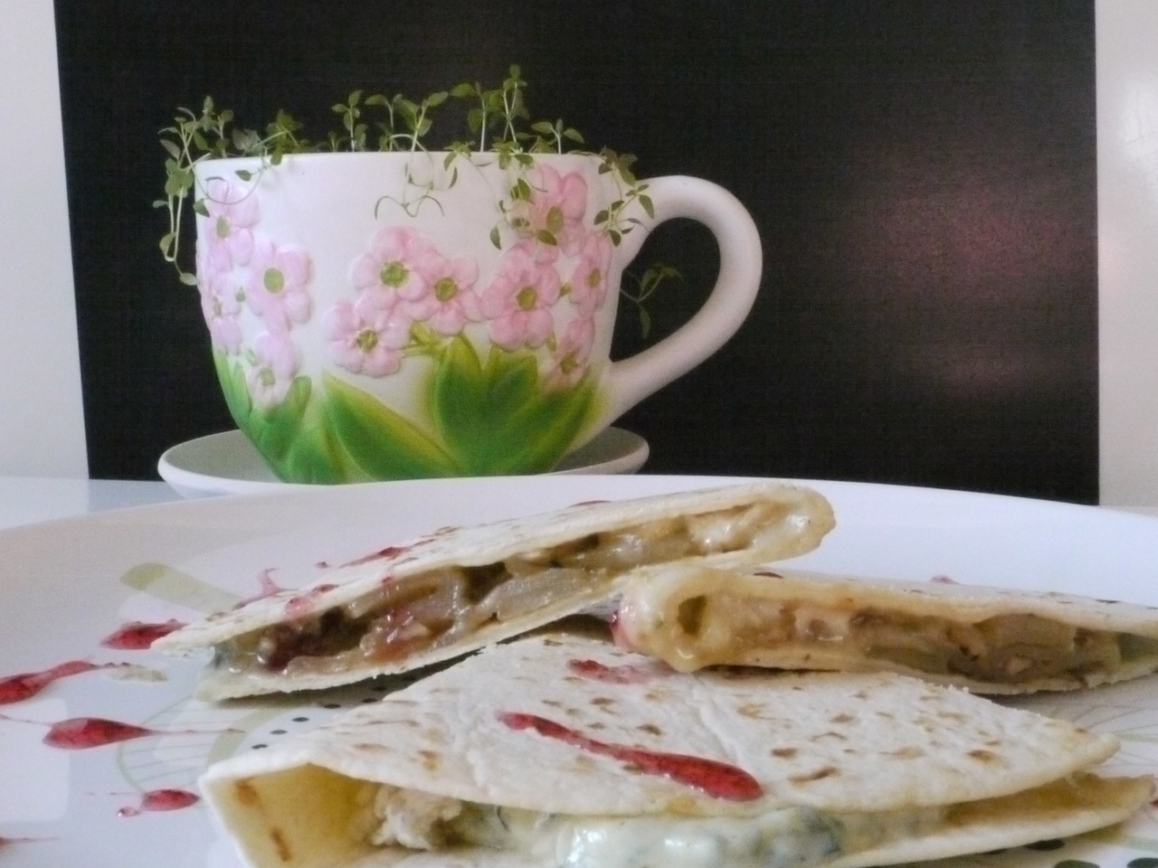 Pear and Cheese Quesadilla