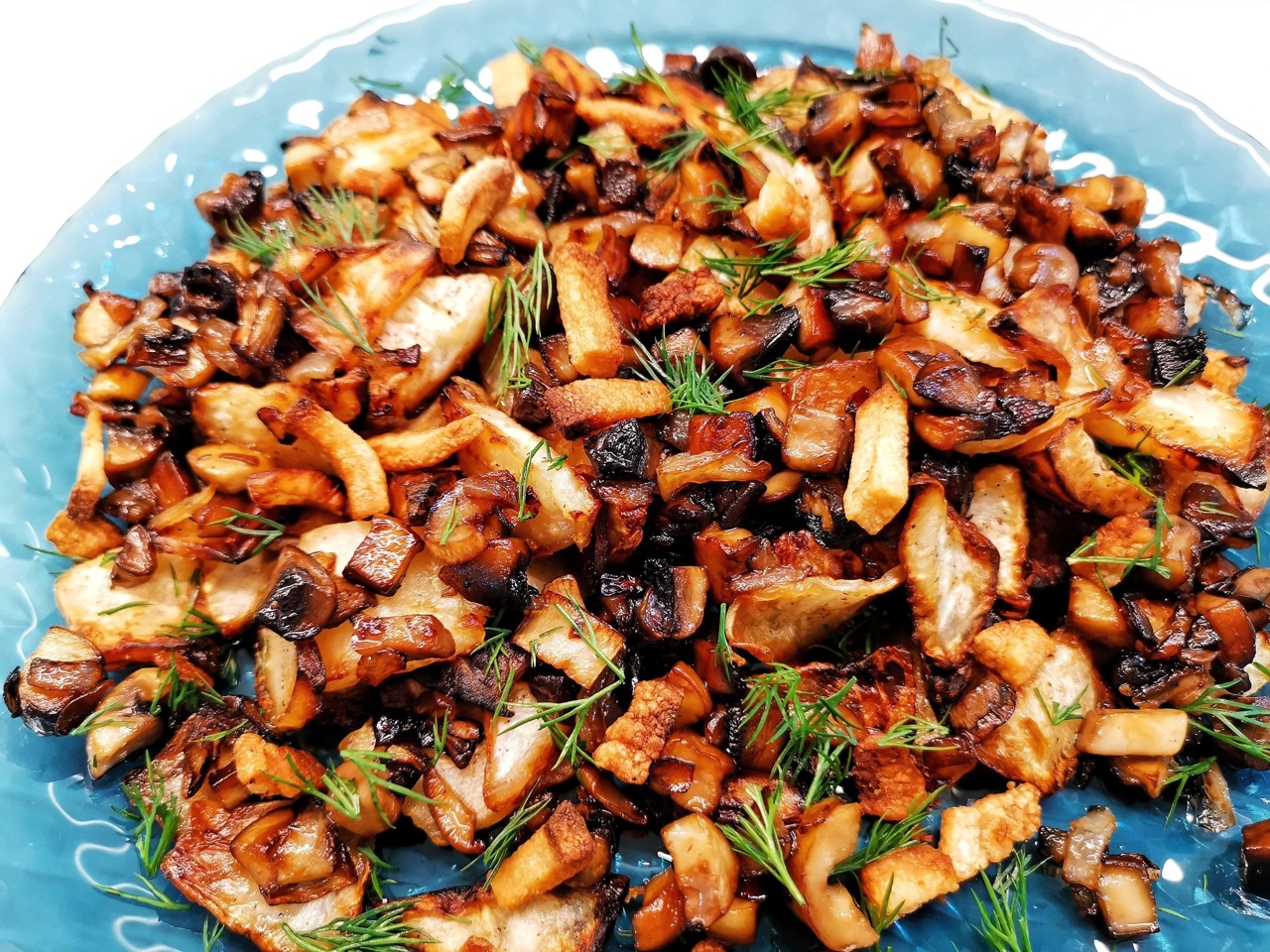 Keto Side Dish "Potatoes with Mushrooms"
