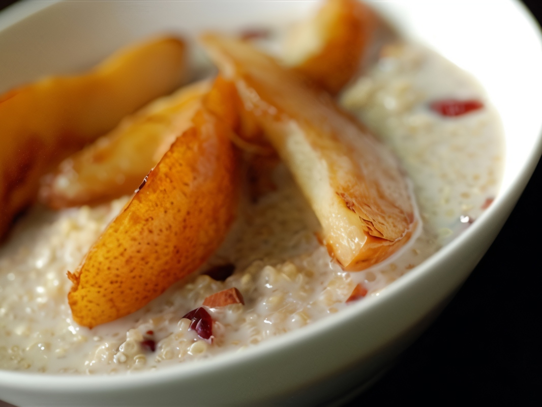 Quinoa with Dried Cranberries and Pear Sauté