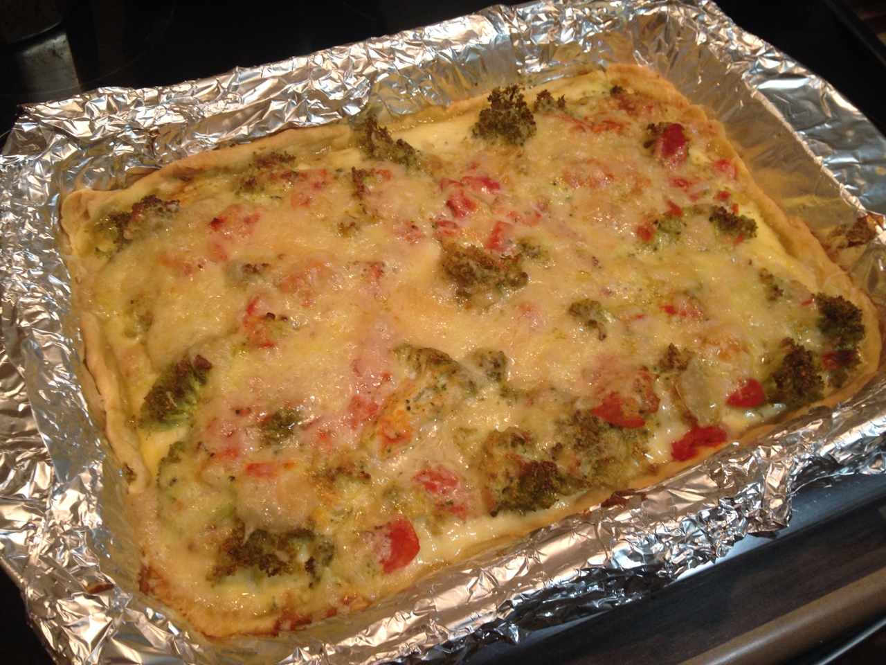 Broccoli and Tomato Quiche