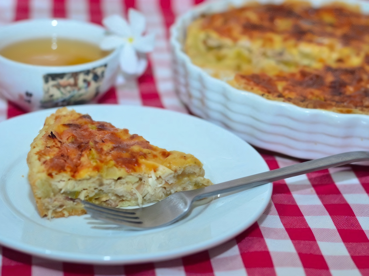 Chicken and Zucchini Quiche