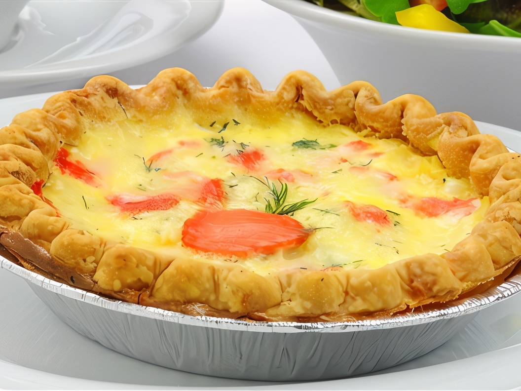 Quiche with Fresh Salmon and Dill