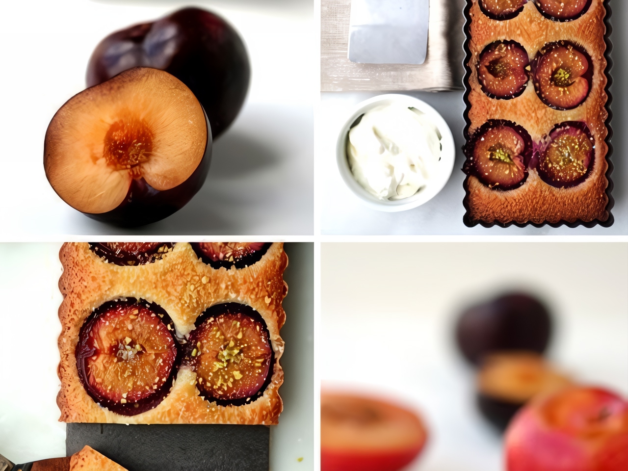 Clafoutis with Chocolate and Plums