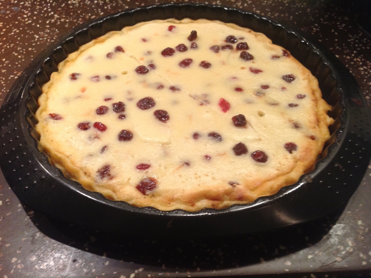 Clafoutis with Pears and Dried Cherries