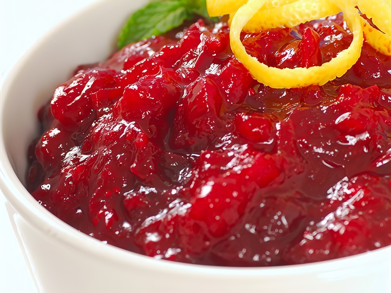 Cranberry Sauce with Grapefruit and Mint