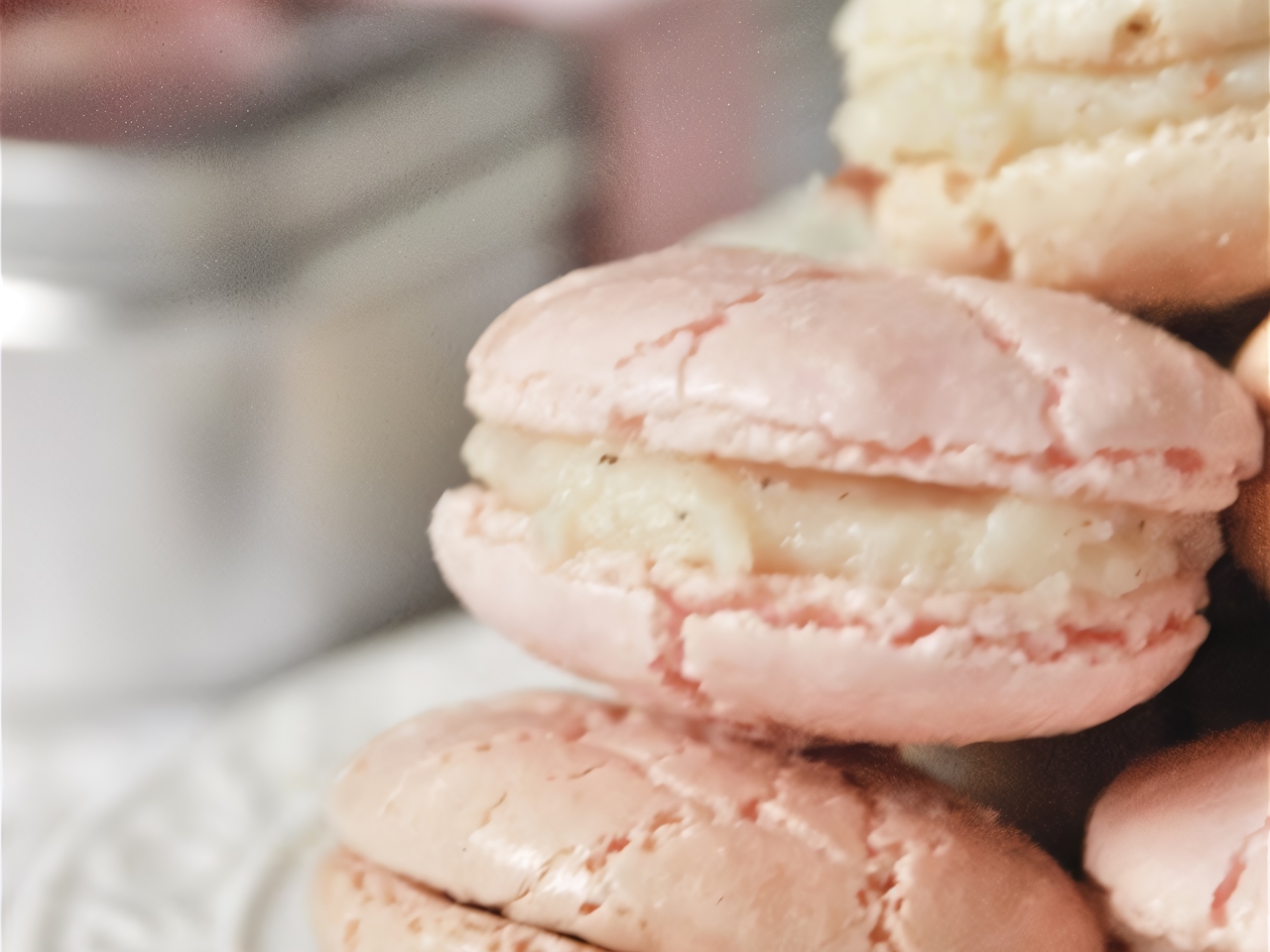 Strawberry Macarons