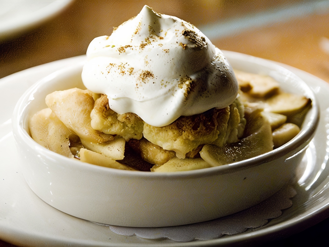 Cobbler with Apples, Quince, and Rum Raisins