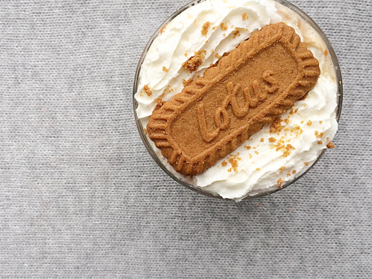 Latte Coffee with Biscoff Cookie Butter