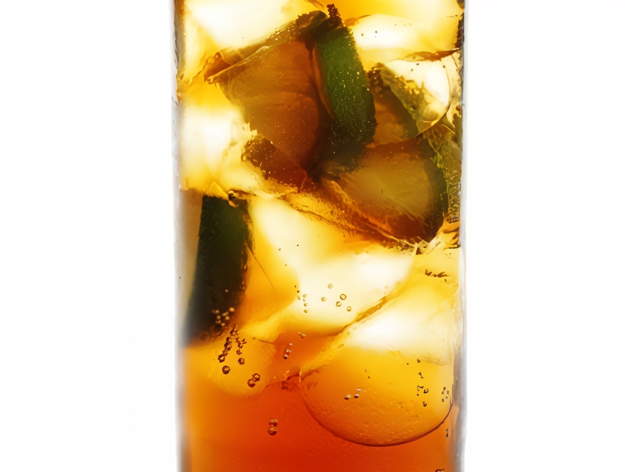 Cocktail 'Horse Neck' with Cognac and Ginger Ale