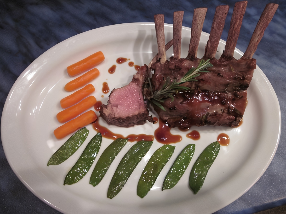 Milk-Fed Veal Rib Chop with Vegetables