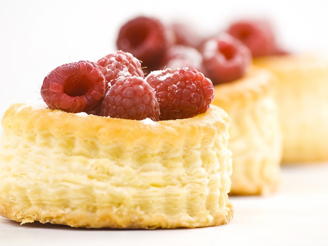 Phyllo Dough Cups with Raspberries