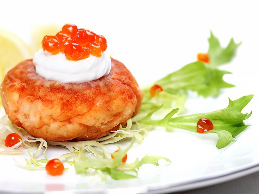 Salmon Patties with Yogurt Sauce