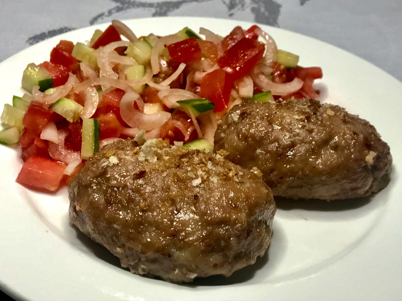 Beef Patties on Rye Bread