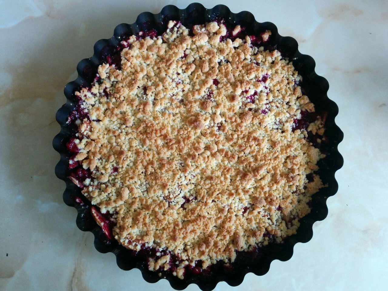 Apple and Black Currant Crumble