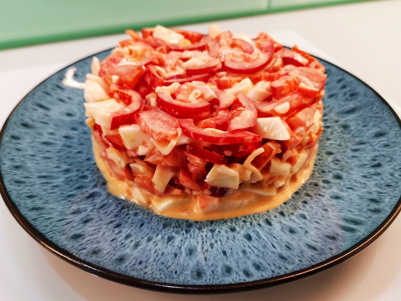 Red Salad with Imitation Crab