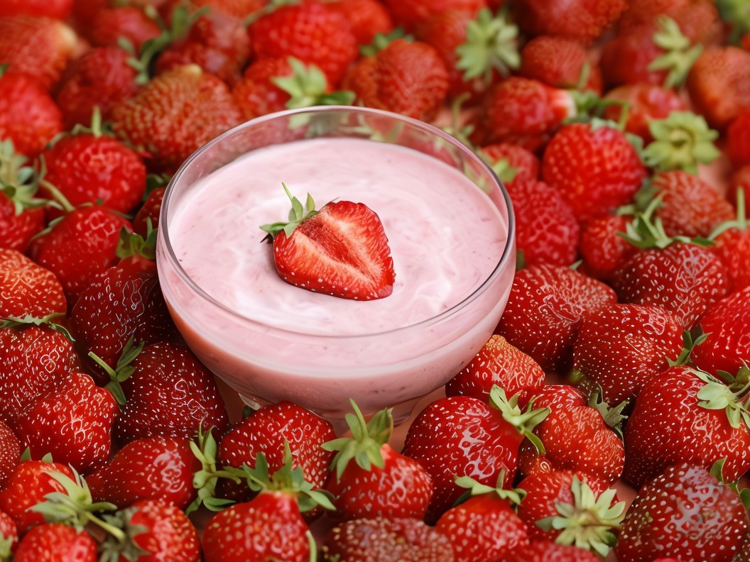 Strawberry Cream with Kefir