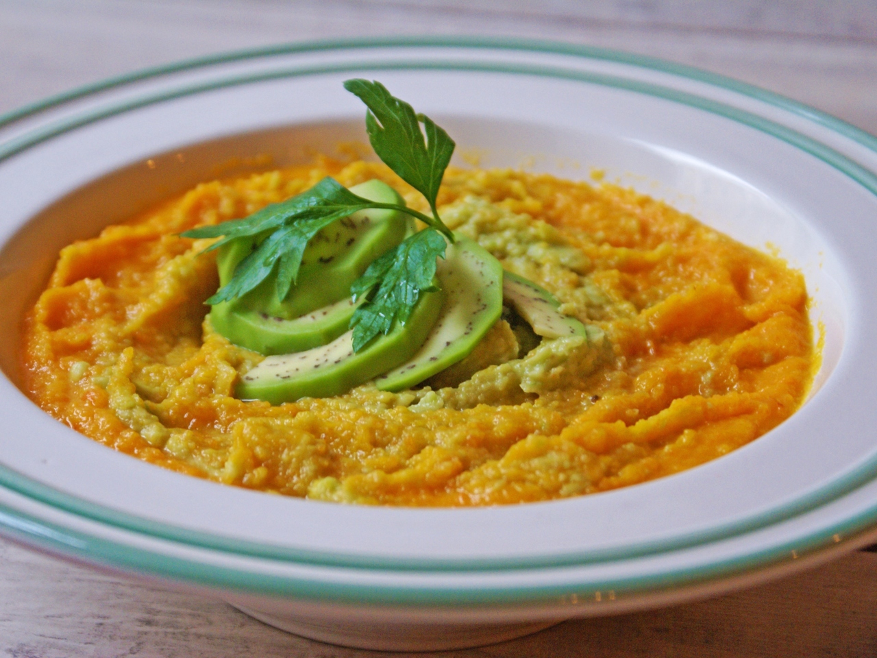Pumpkin and Avocado Cream Puree