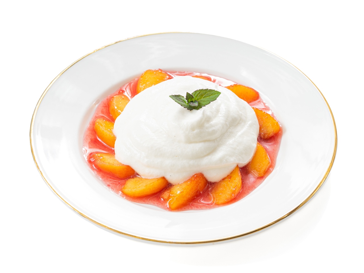 Whipped Cream with Peaches