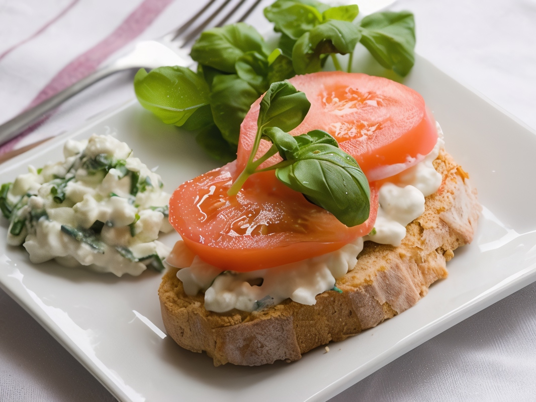 Ricotta Cheese Spread with Ham and Green Onions