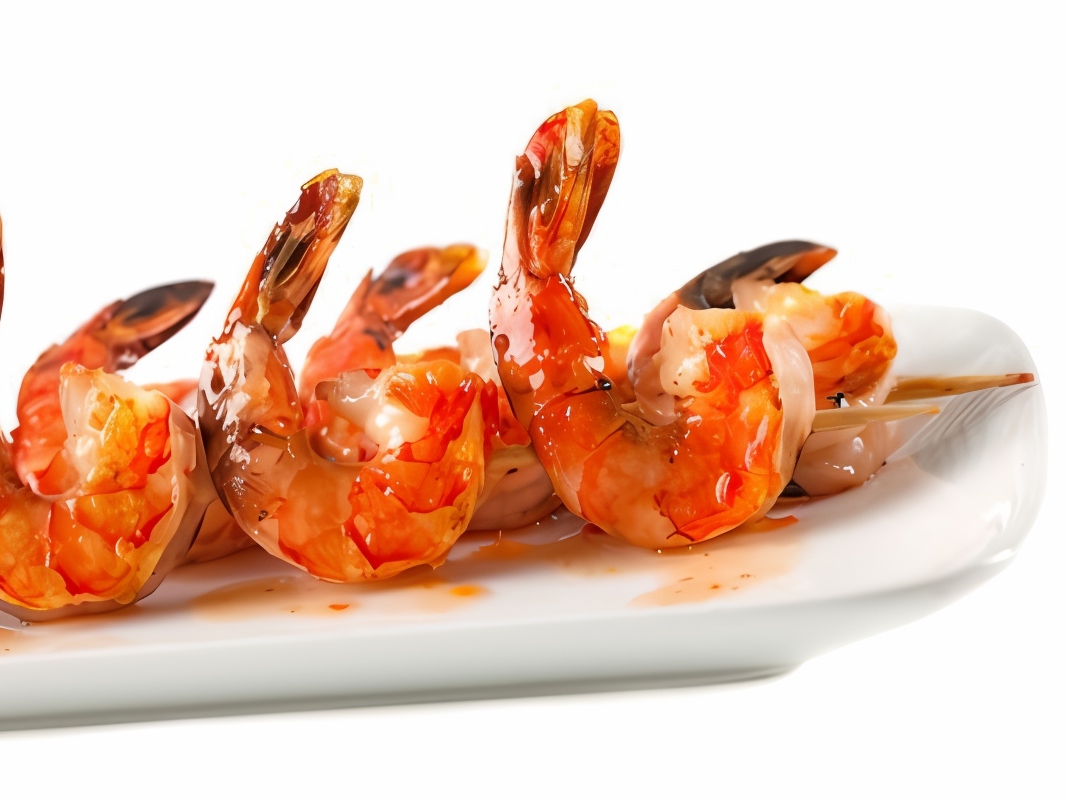 Grilled Shrimp with Peanut-Garlic Sauce