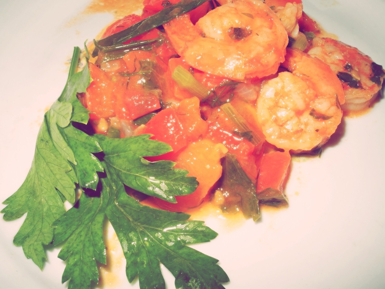 Shrimp with Vegetables and Herbs
