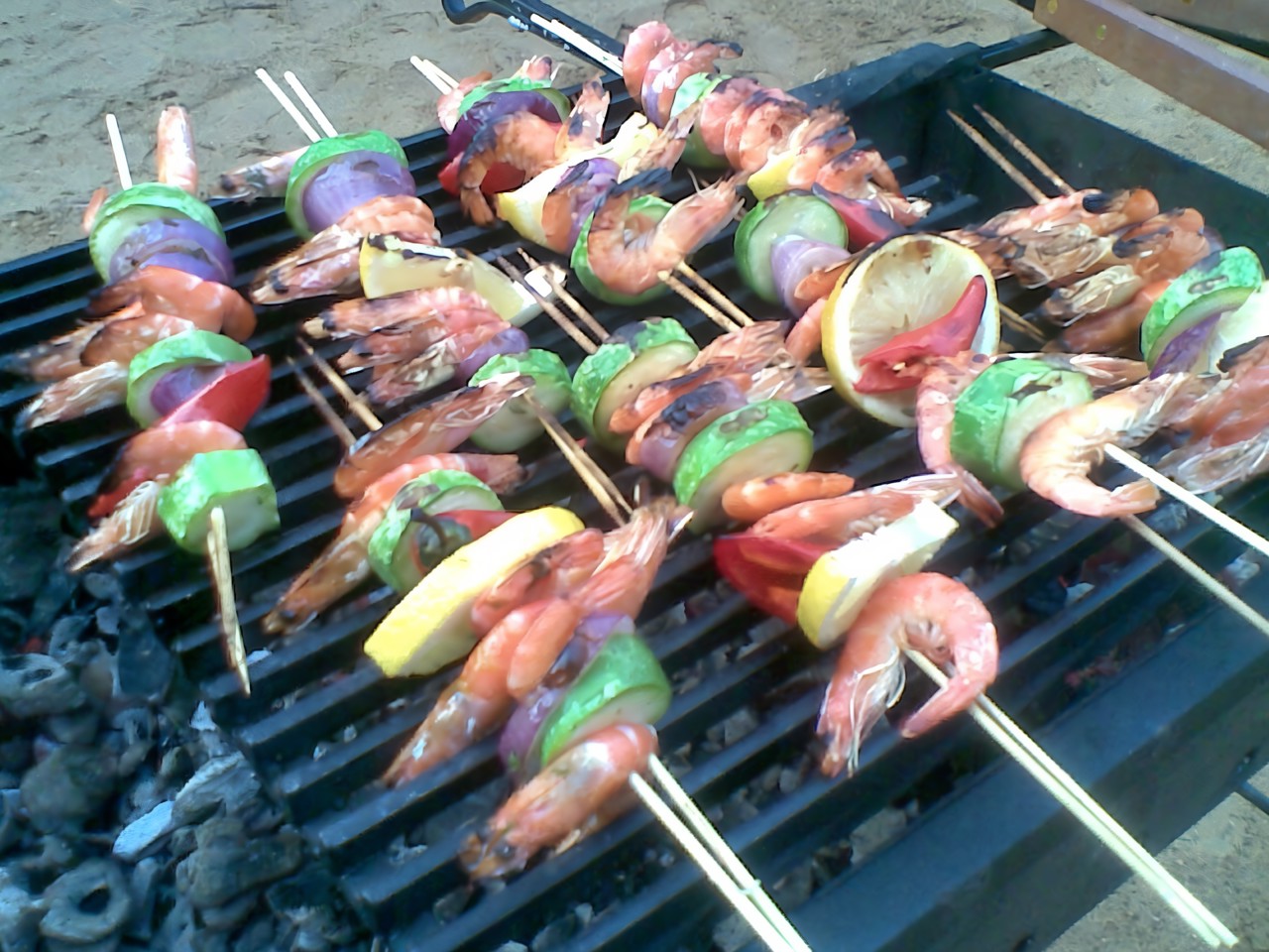 Shrimp with Rosemary on Skewers