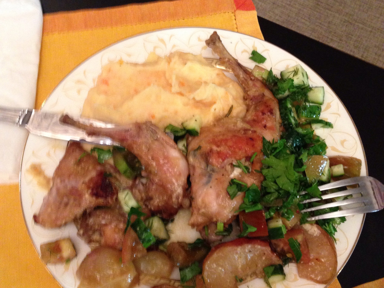 Rabbit with Apples Braised in Wine