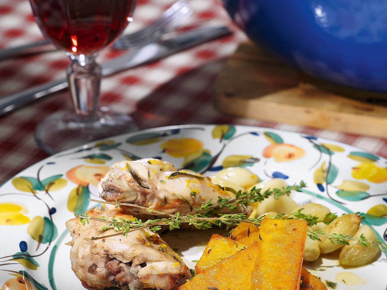 Rabbit with Pumpkin in Orange Sauce