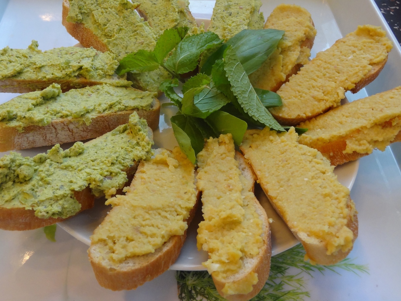 Mediterranean Crostini with Chickpeas and Olives