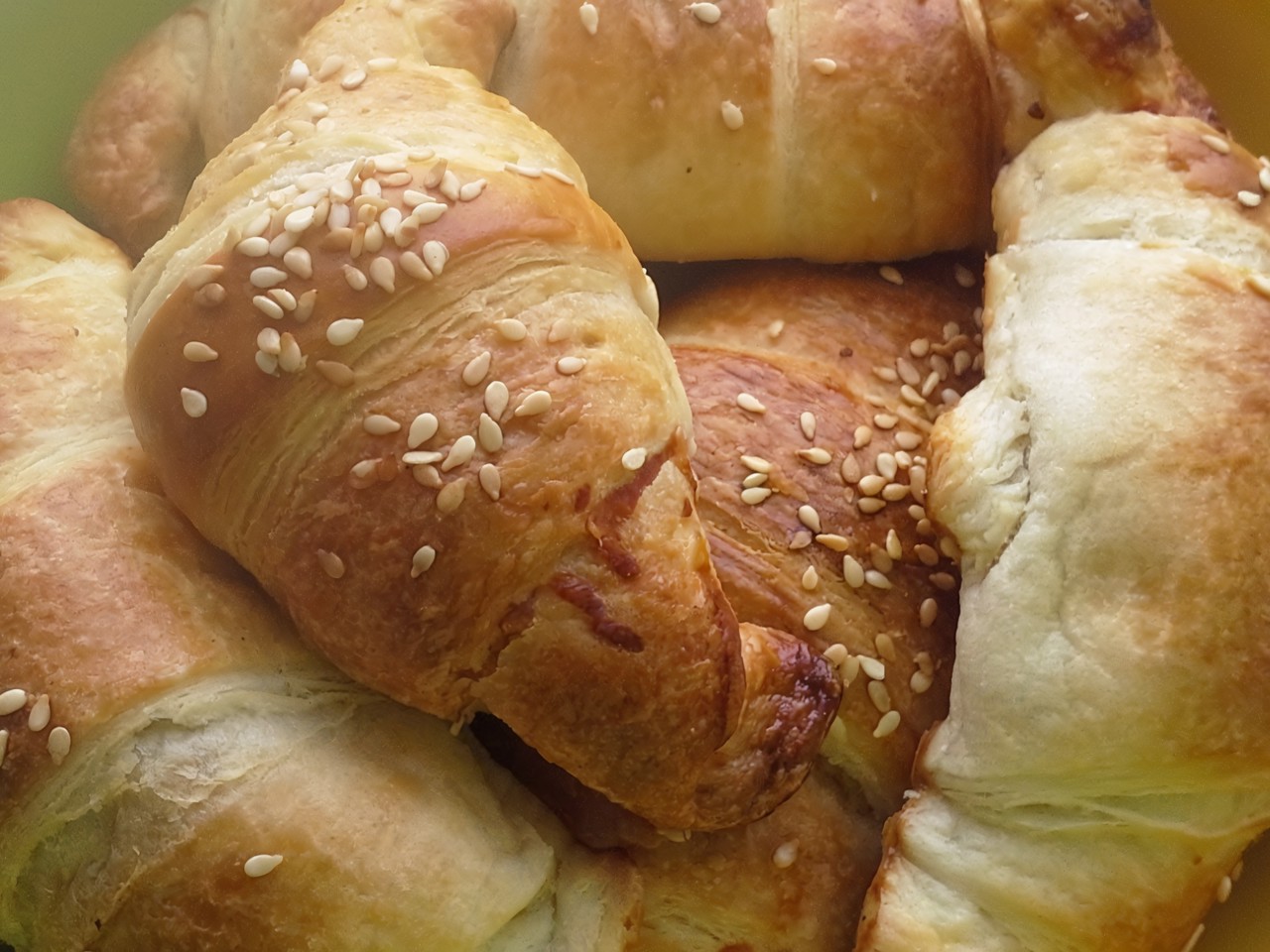 Croissants with Ham and Cheese